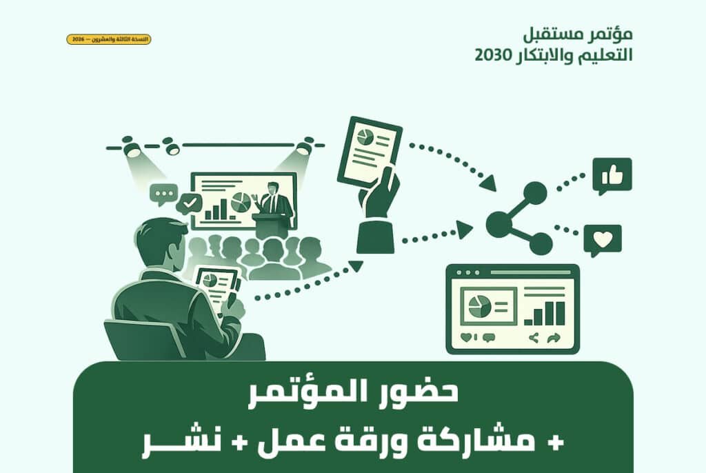 تذكرة حضور و مشاركة ورقة عمل و نشر