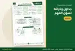 جداول المفردات وخريطة الشخصيات والأحداث — ملزمة لغتي ثالث ابتدائي